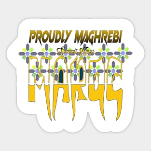 Proud Morocco Flag Gift Moroccan Lovers For Men's Women's Proudly Maghrebi Sticker